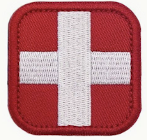 Första Hjälpen - EMS - EMT - MED - Röd/Vit -Patch