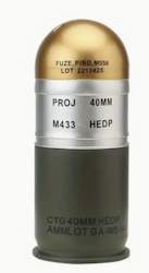 M433 HEDP 40 mm - Plastpatron