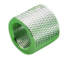 Barrels End - Aluminum 1/2x28 Threaded Protector Nut - Silver