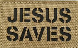 Jesus Saves - Brun - Patch