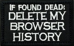 Delete My Browser History - Svart - Patch