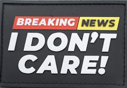 I Don't Care – PVC - Patch