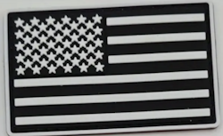 Usa Flagga - Svart - PVC - Patch