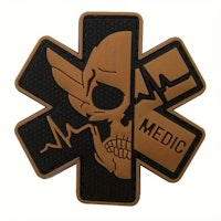 Dödskalle MEDIC - Pvc - Brun - Patch