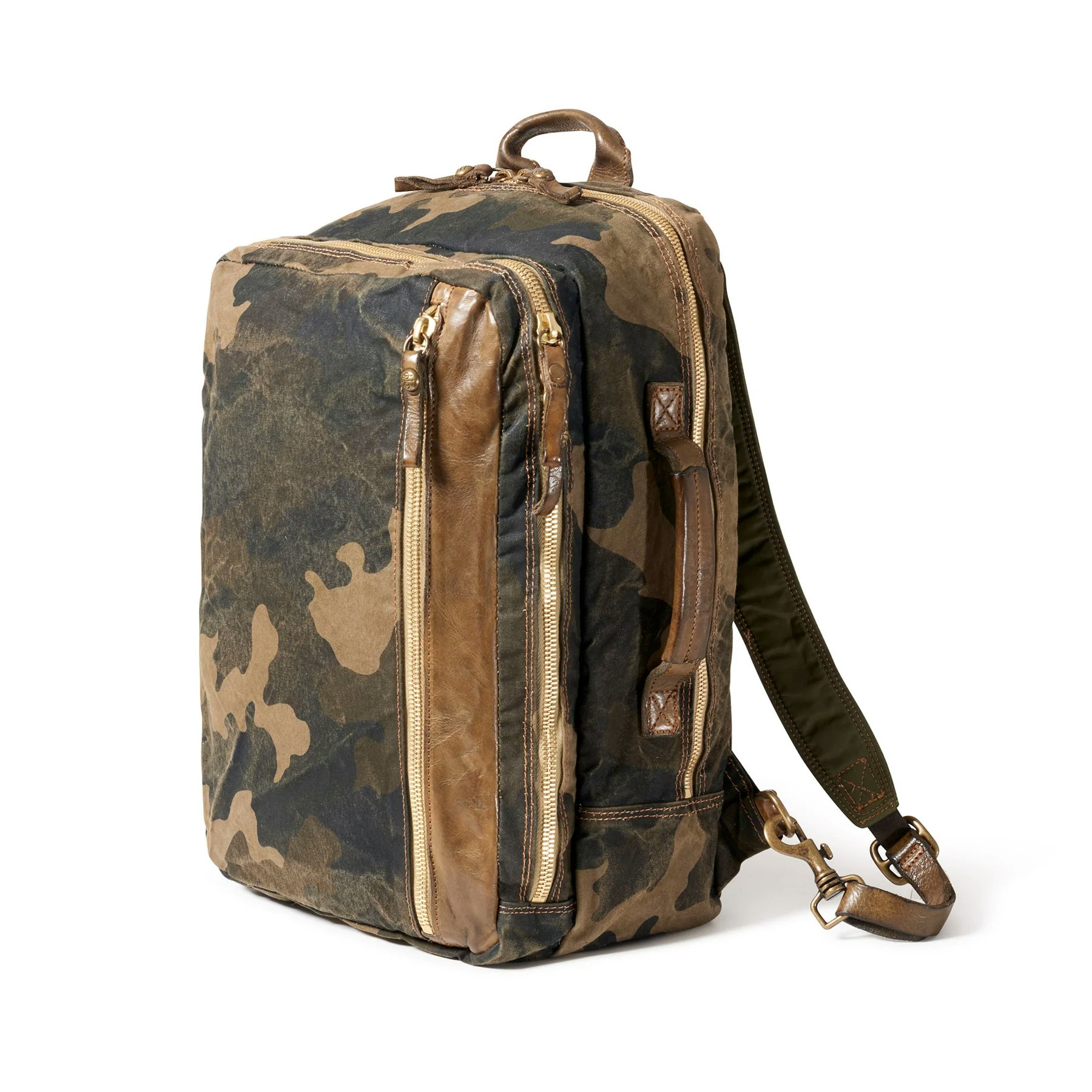 Beretta - Washed Canvas & leather Laptop Backpack - Military Camo