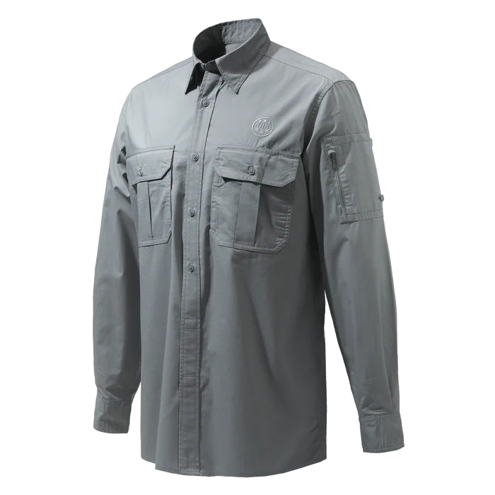 Beretta - Mortirolo Shirt long sleeve - Smoked Pearl