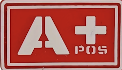 Blodgrupp - A+ Pos - Röd och Vit - PVC