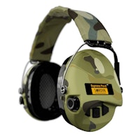 Sordin - Supreme Pro-X H2 LED Headband - Camo Cups with Textile Camo - Gel