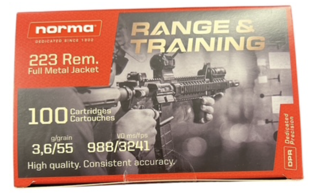 Norma -  .223 Win - Range Training - 3,6g/55gr - 100/ask