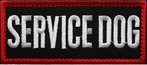Service dog - Svart/Röd - Patch