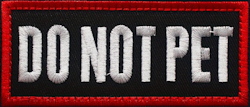 Do Not Pet - Svart/Röd - Patch