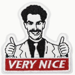 Borat - Very nice - Vit - Patch