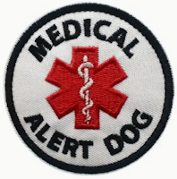 Medical Alert Dog - Svart/Vit- Patch