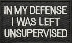 In my defense I was left unsupervised - Svart - Patch