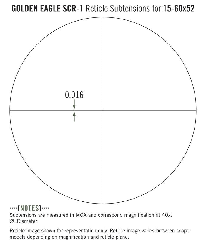 Vortex - Golden Eagle - 15-60x52 - riktmedel SCR-1