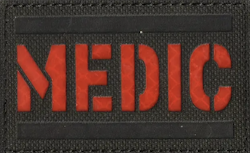 Medic - Svart/Röd - Patch