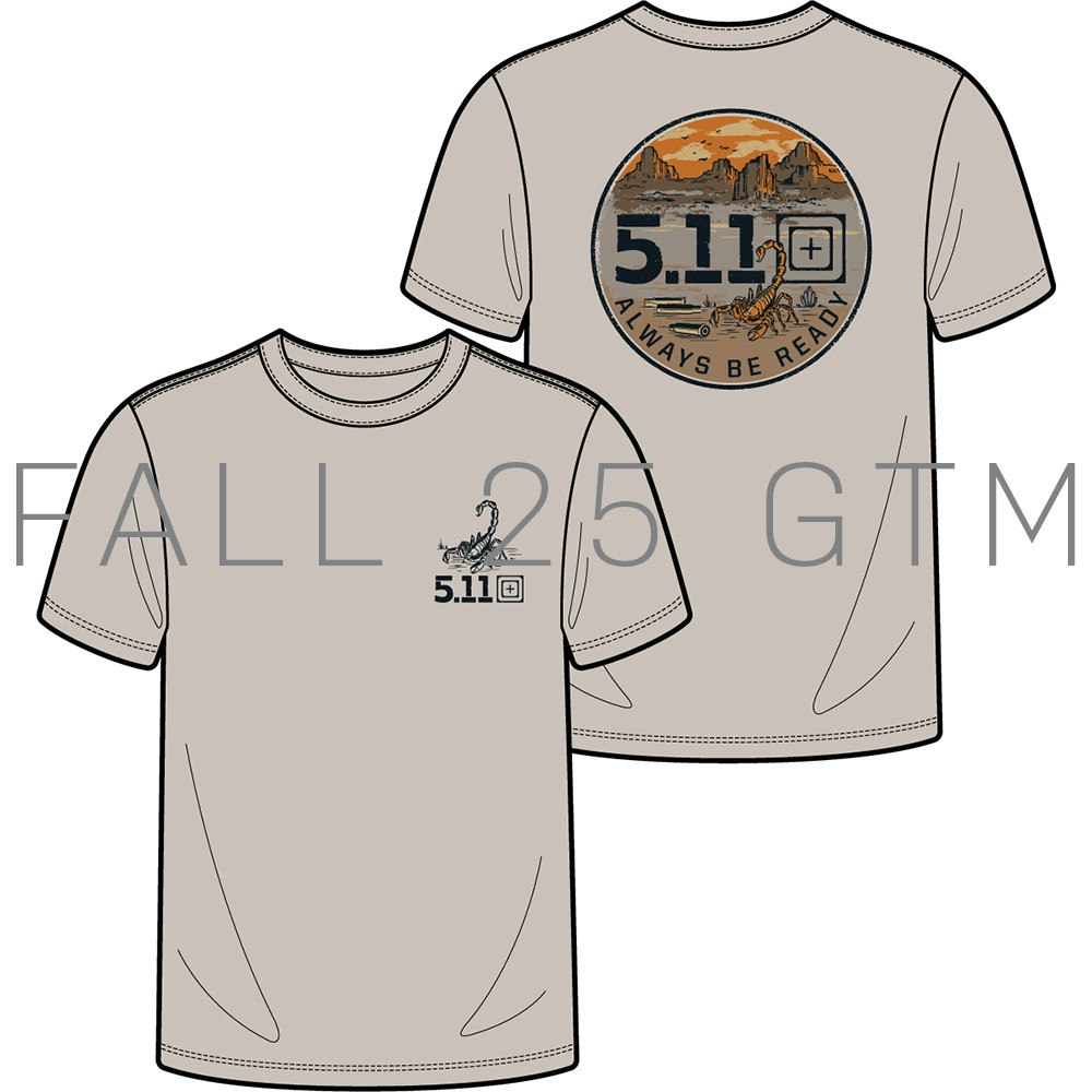 5.11 Desertcap kortärmad T-shirt i färgen Sand dune