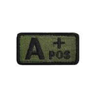 Blodgrupp - A + Pos - Grön - Svart - Patch