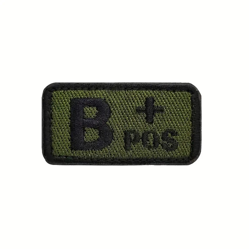 Blodgrupp - B + Pos - Grön/Svart - Patch