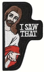 Jesus - I saw that - Vit klädsel - Patch
