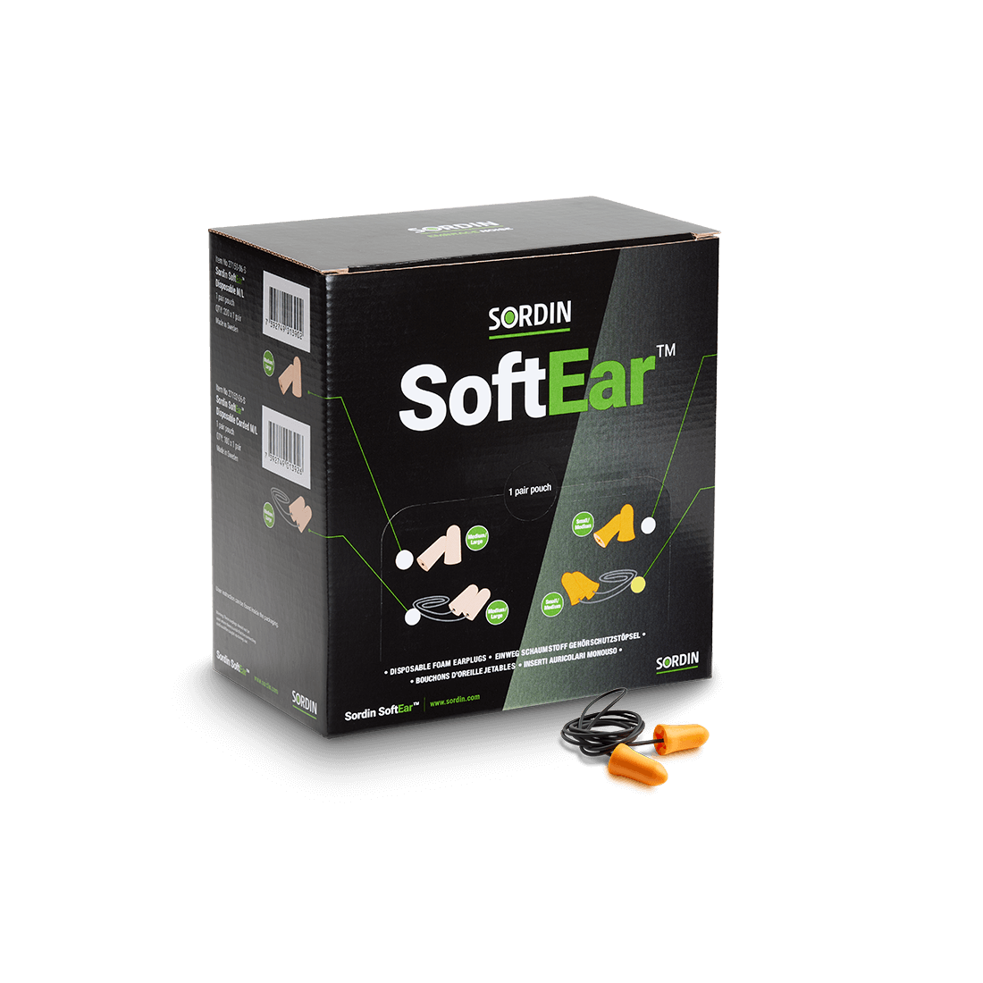 Sordin - SoftEar Disposable Cord Peach (M/L) 100x1p