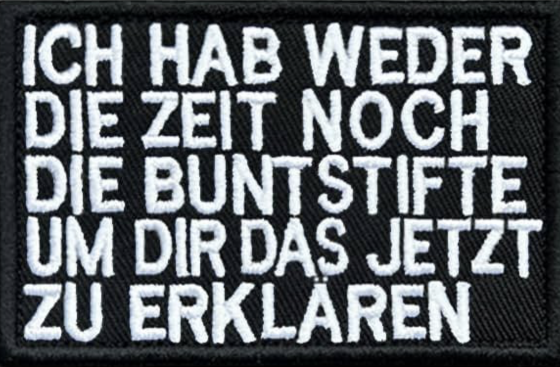 Ich hab weder - Patch