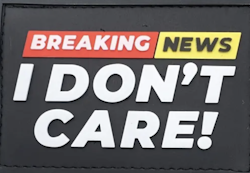 Breaking news i dont care - Patch - Pvc