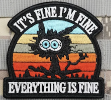 Its fine im fine everything is fine - Cat - Patch