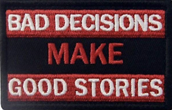 Bad decisions - Svart/Röd - Patch