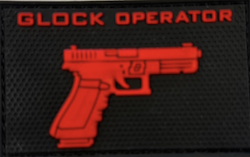 Glock Operator - Röd - Patch - Pvc