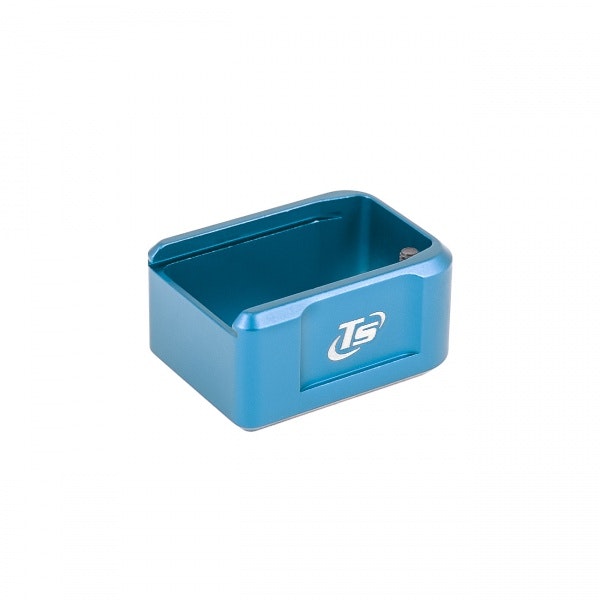 Toni System - P-10C - Magazine base pad - +3 - Aluminium - Blå