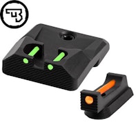 CZ - P-10 - Fast siktes set med fiberoptik - Original CZ - 1mm Orange - Grön
