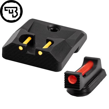 CZ - P-10 - Fast siktes set med fiberoptik - Original CZ - 1,5mm Röd - Gul