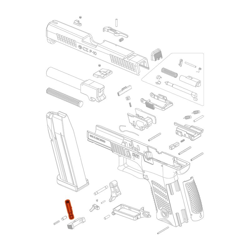CZ - P-10 - Magazine Catch Pin - #9