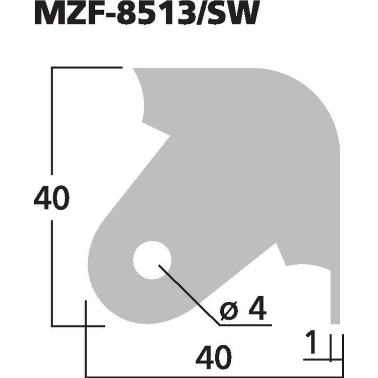 Monacor MZF-8513SW Metallhörn, svart