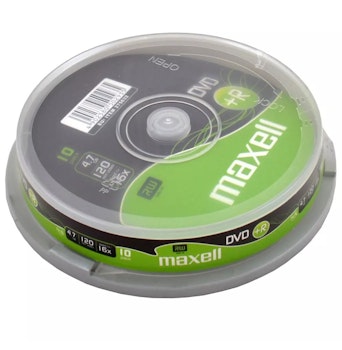 Maxell DVD+R 4.7GB 10-pack cakebox