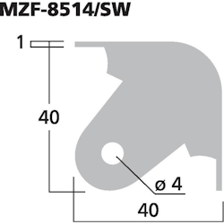 Monacor MZF-8514SW Metallhörn, svart