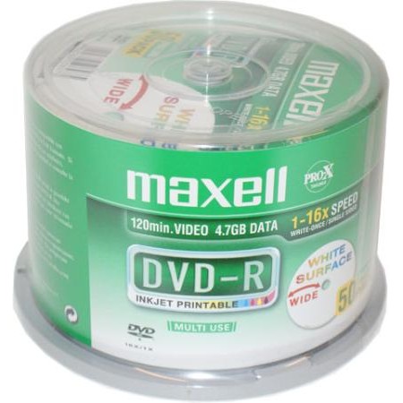 Maxell DVD-R 4,7GB InkJet 4,7 Print 50st