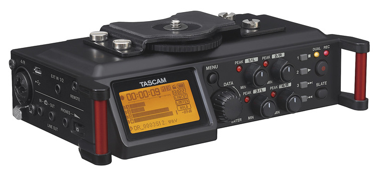 Tascam DR-70D 4-channel audio recorder for DSLR cameras