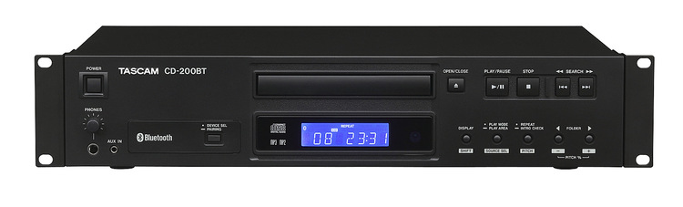 Tascam CD-200BT CD player Bluetooth MP3-WAV IR remote control