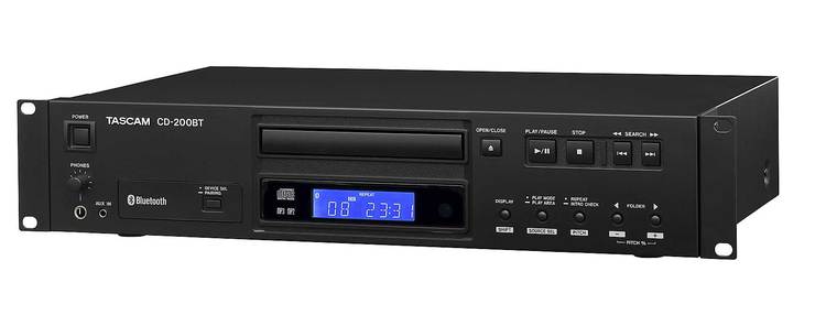 Tascam CD-200BT CD player Bluetooth MP3-WAV IR remote control