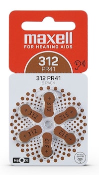MAXELL PR41 Hörapparatsbatteri 312/Brun 6-pack
