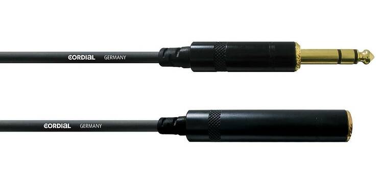Cordial CFM 3 VK 3.0 m hörlursförlängning 6,3mm kontakter