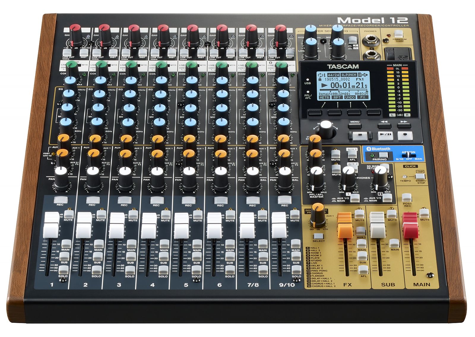 Tascam Model 12 10-Ch Analogue Mixer with 16-Track Digital Recorder