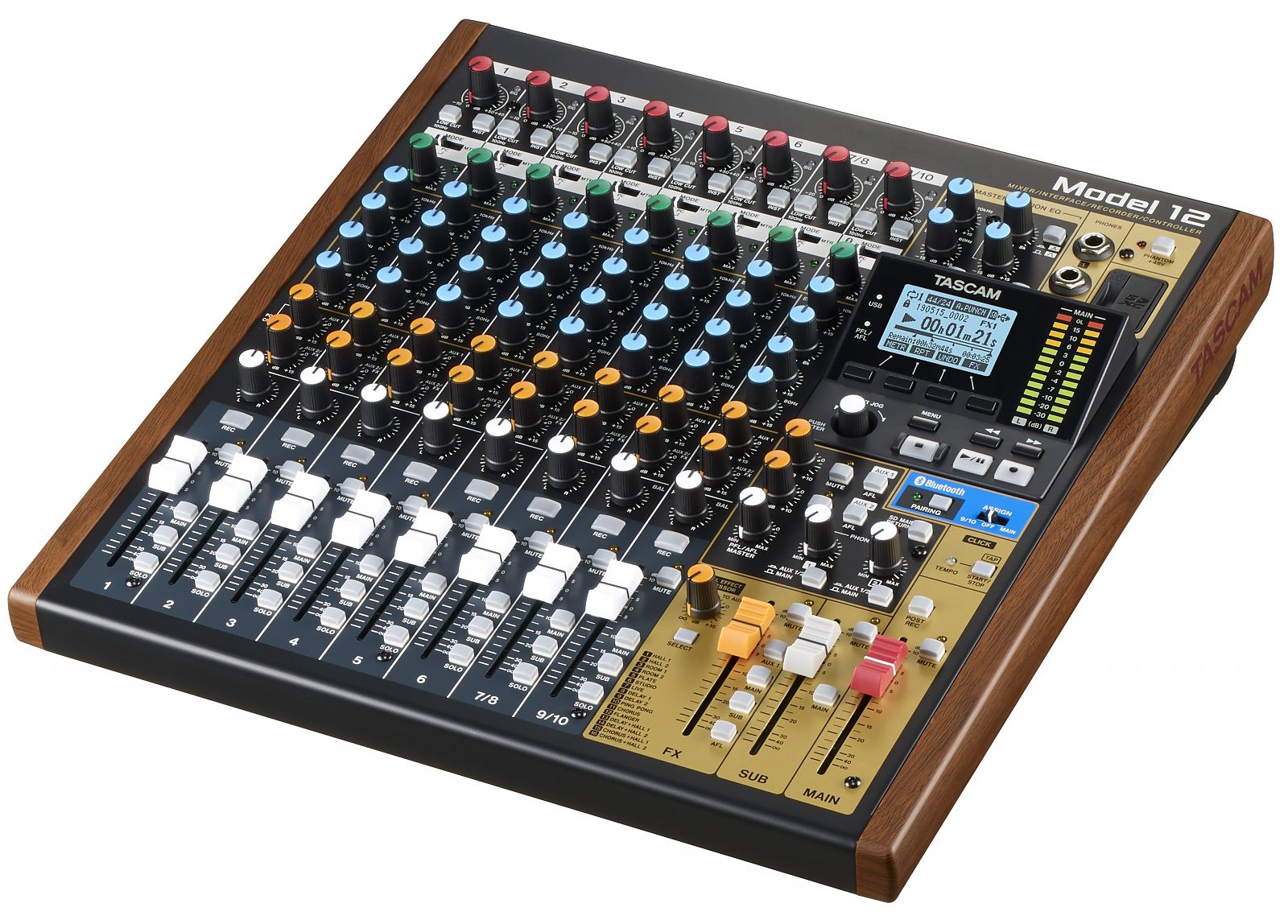 Tascam Model 12 10-Ch Analogue Mixer with 16-Track Digital Recorder