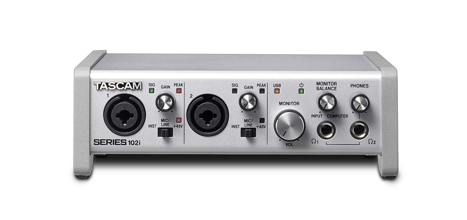 Tascam 102i USB Audio-MIDI Interface With DSP Mixer-10 in 4 out