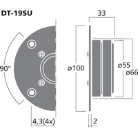 Monacor DT-19SU 3/4'' dome diskant