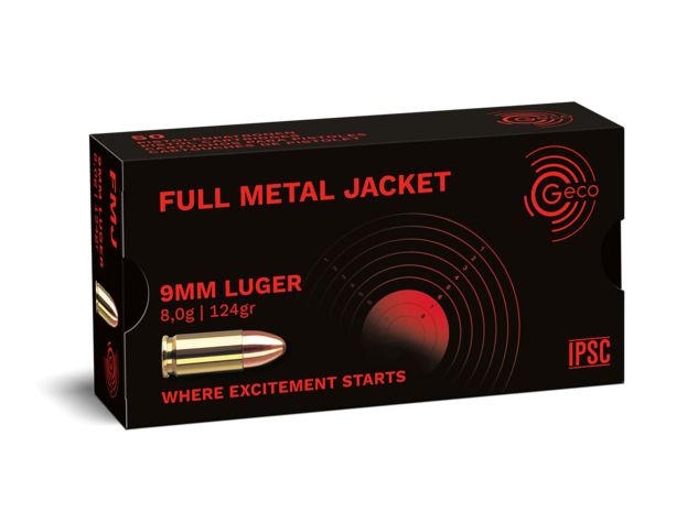 Geco 9mm 124grs FMJ 50st