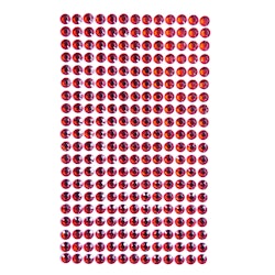Strasstenar 6 mm - röd