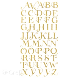 Glitter Stickers - ALPHABET gold